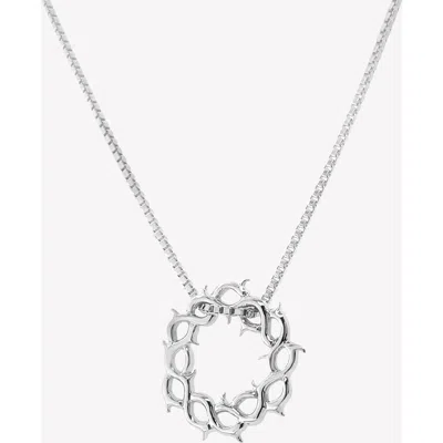 Rizen Jewelry Crown Of Thorns Necklace In White