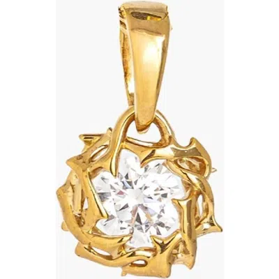 Rizen Jewelry Crown Of Thorns Pendant In 18k Gold Plated