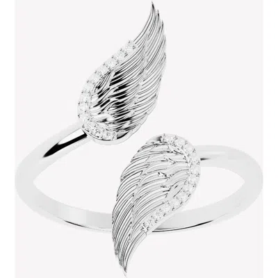 Rizen Jewelry Divine Wings Ring In Metallic