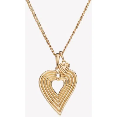 Rizen Jewelry Emanate Love Heart Pendant Necklace In Gold