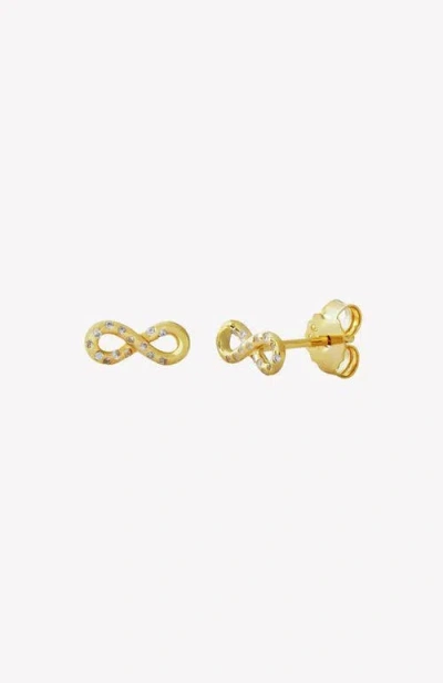 Rizen Jewelry Infinite Hope Stud Earrings In Gold