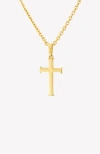 Rizen Jewelry Large Cross Pendant Necklace In Gold