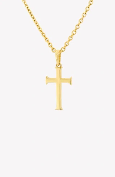 Rizen Jewelry Large Cross Pendant Necklace In Gold