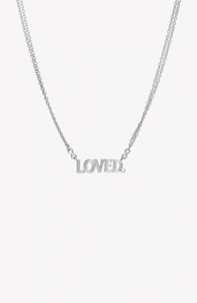 Rizen Jewelry Loved Necklace In Silver