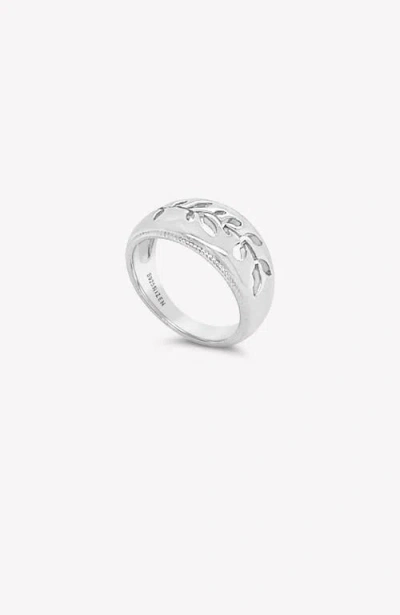 Rizen Jewelry Olive Branch Ring In Silver