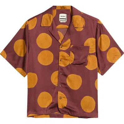 Rizort Curly Camp Shirt In Brown