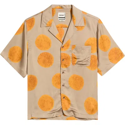 Rizort Curly Camp Shirt In Brown