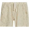 Rizort Fin Drawstring Shorts In Neutral