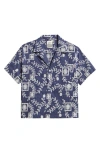 Rizort Grecion Camp Shirt In Blue