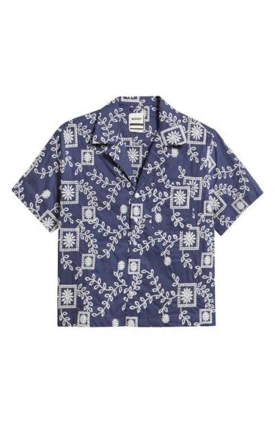Rizort Grecion Camp Shirt In Blue