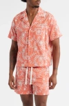 Rizort Grecion Camp Shirt In Orange