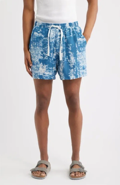 Rizort Jason Elastic Waist Shorts In Blue