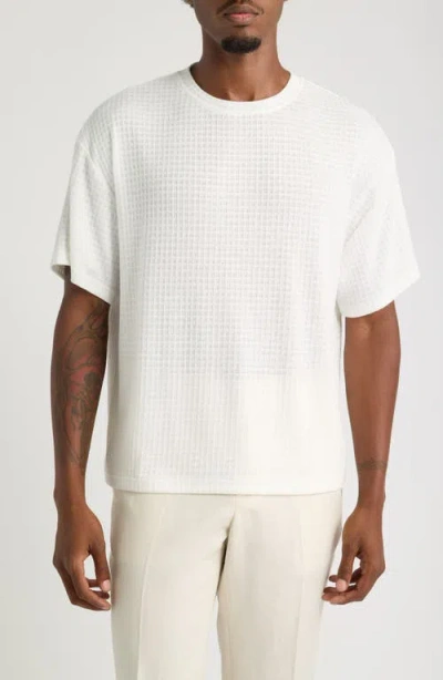 Rizort Jenaro Waffle Knit T-shirt In White