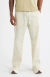 Rizort Kore Drawstring Nylon Pants In Beige