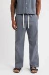 Rizort Kore Drawstring Nylon Pants In Blue