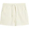 Rizort Kore Drawstring Nylon Shorts In Beige