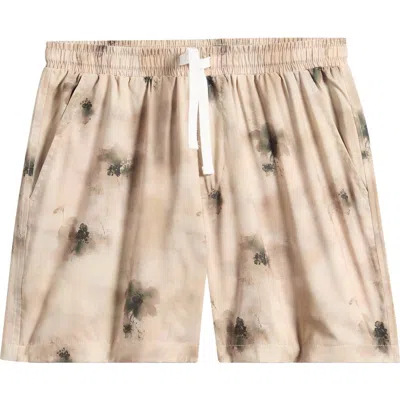 Rizort Shadow Drawstring Shorts In Brown