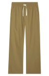 Rizort Tim Stretch Nylon Drawstring Pants In Brown