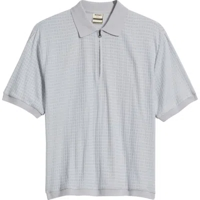 Rizort Victor Micro Check Polo In Gray