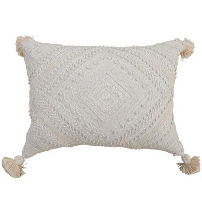 Rizzy Home 100% Cotton Down Filled Throw Pillow In Natural