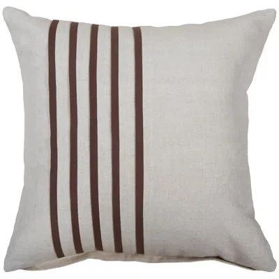 Rizzy Home 100% Cotton Linen Down Filled Throw Pillow In Polyester