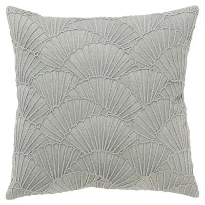 Rizzy Home 100% Cotton Lumbar Rectangular Pillow Cover & Insert In Gray