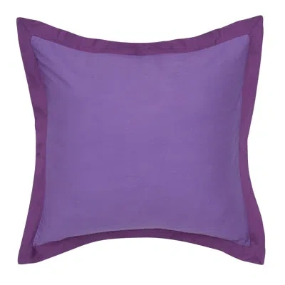 Rizzy Home 100% Cotton Satin Euro In Plum