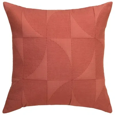 Rizzy Home 100% Cotton Throw Pillow In Polyester,terracotta
