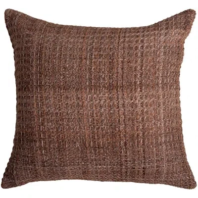Rizzy Home 100% Polyester High Performance/easy Care Throw Square Pillow Cover & Insert In Brown,beige