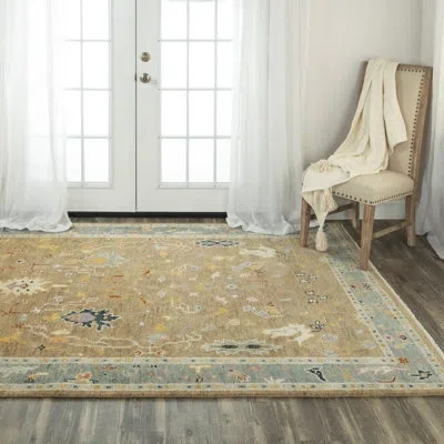 Rizzy Home 100% Wool Hand-knotted Area Rug In Taupe,gray
