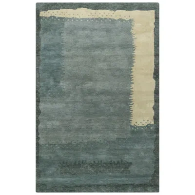 Rizzy Home Abstract Handmade Tufted Wool Area Rug In Teal