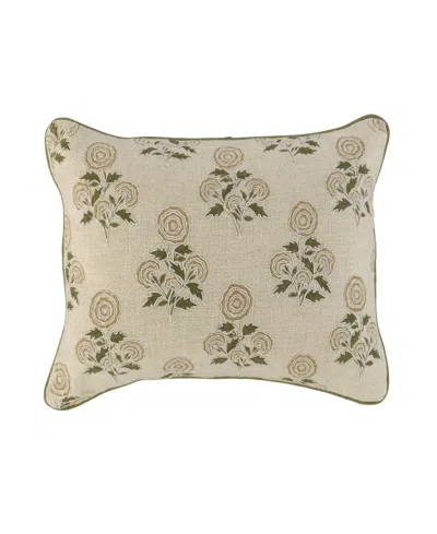 Rizzy Home Agnes Cotton Blend Decorative Pillow, 14" X 20" In White