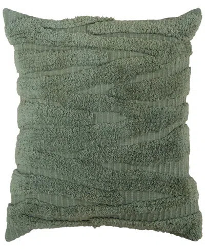 Rizzy Home Annie Cotton Decorative Pillow, 20" X 20" In Green