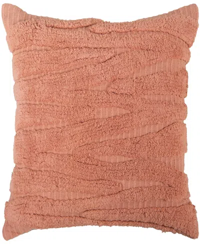 Rizzy Home Annie Cotton Decorative Pillow, 20" X 20" In Orange