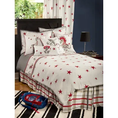 Rizzy Home Boys Punk Animal Stars Tailored Bed Skirt In Multi
