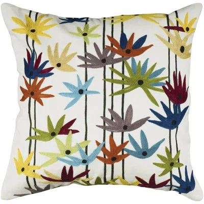 Rizzy Home Charlotta  Cotton Throw Pillow In Green