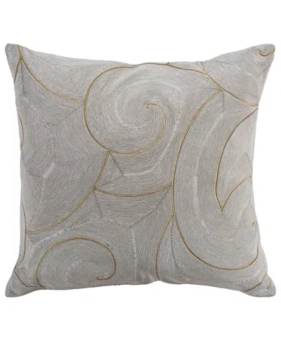 Rizzy Home Charlotte Velvet Decorative Pillow, 22" X 22" In Gray
