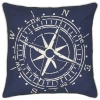Rizzy Home Compass Polyester Filled Decorative Pillow, 18" X 18" In Blue