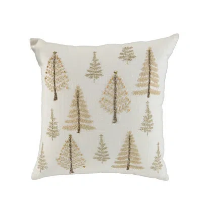 Rizzy Home Cotton Holiday Pillow In Beige