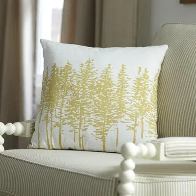 Rizzy Home Cotton Throw Pillow Cover In Canary