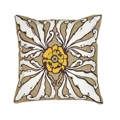 Rizzy Home Cyntia Throw Pillow In Beige,yellow