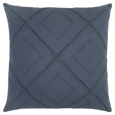 Rizzy Home Decorative Cotton Throw Pillow In Indigo,cotton