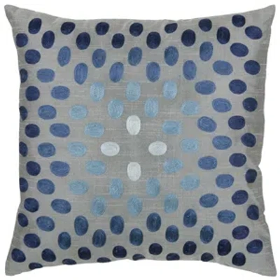 Rizzy Home Dots Polyester Filled Decorative Pillow, 18" X 18" In Blue