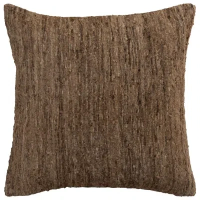 Rizzy Home Down Filled Glam Accent Throw Pillow In Brown