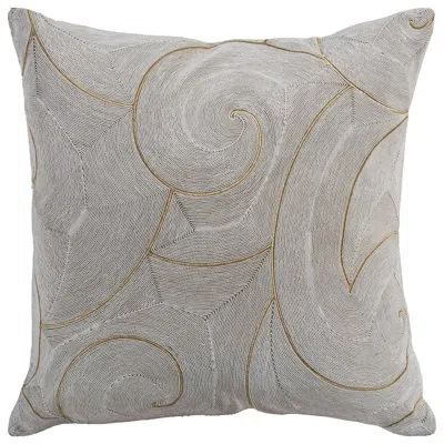 Rizzy Home Down Filled Glam Accent Throw Pillow In Ivory,gold