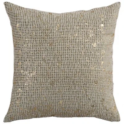 Rizzy Home Down Filled Glam Accent Throw Pillow In Natural,gold