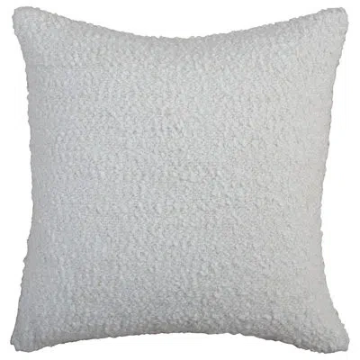 Rizzy Home Down Filled Glam Accent Throw Pillow In White,silver