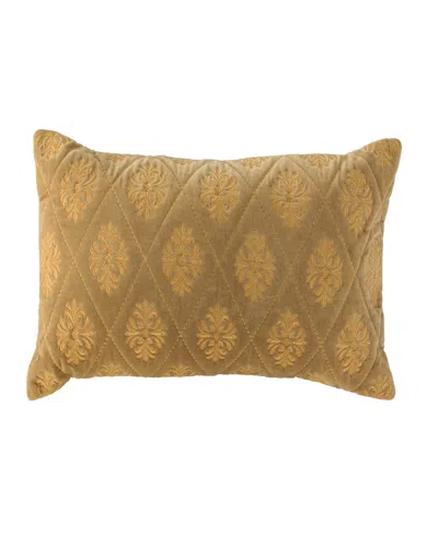 Rizzy Home Edna Cotton Decorative Pillow, 14" X 26" In Gold