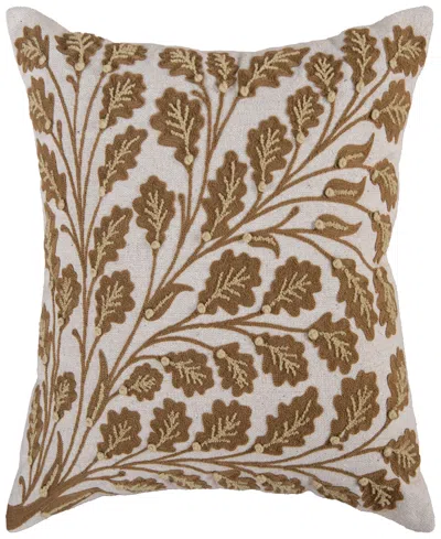 Rizzy Home Elizabeth Cotton Decorative Pillow, 18" X 18" In Brown