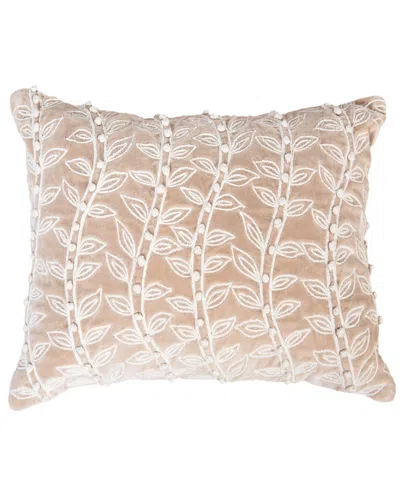 Rizzy Home Ella Cotton Velvet Decorative Pillow, 14" X 20" In Multi